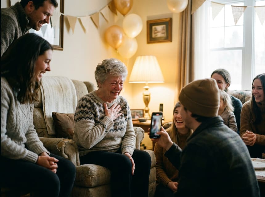 Grandma's birthday, her song as a gift